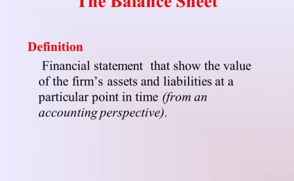 The Balance Sheet Definition