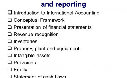 International Financial Accounting and Reporting