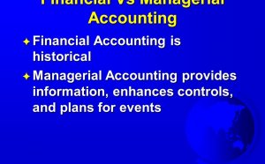 Financial VS Managerial Accounting