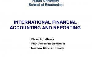 International Financial Accounting and Reporting