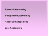Financial Accounting Management Accounting