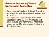 Management Accounting and Financial Accounting