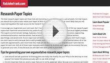 Research Paper Topics (Top 100 Best Research Topics)